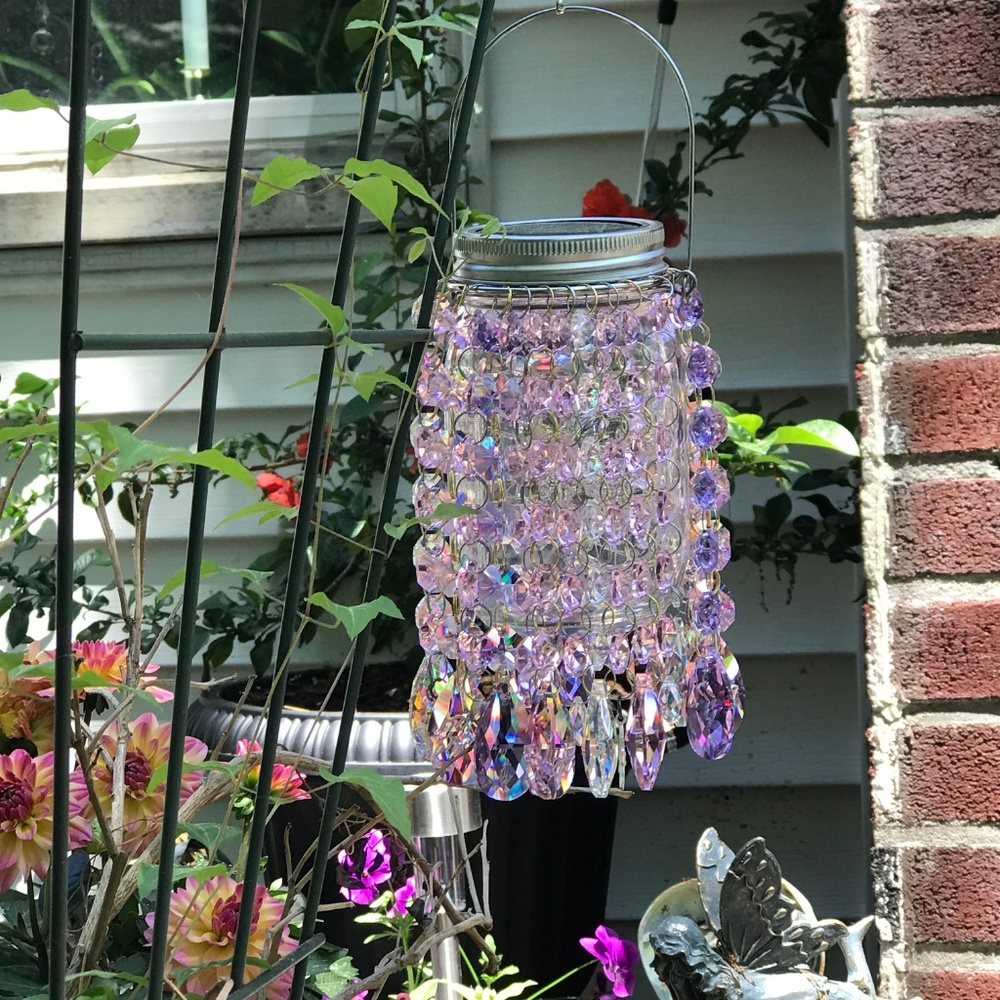 Solar Powered Mini Crystal Chandeliers